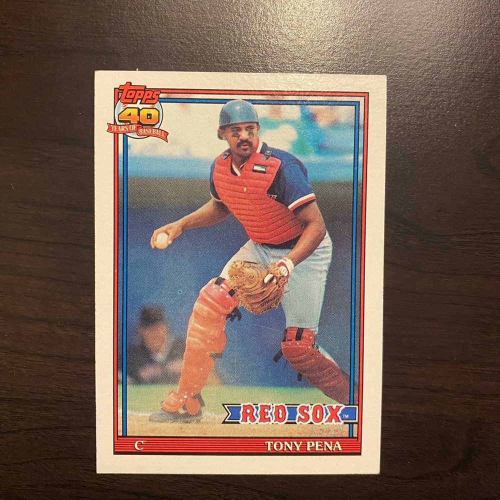 Topps Boston Red Soxs Tony Peña Baseball Card #375